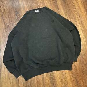 Vintage 90s USA Olympics Black Faded Crewneck Sweatshirt Embroidered Logo